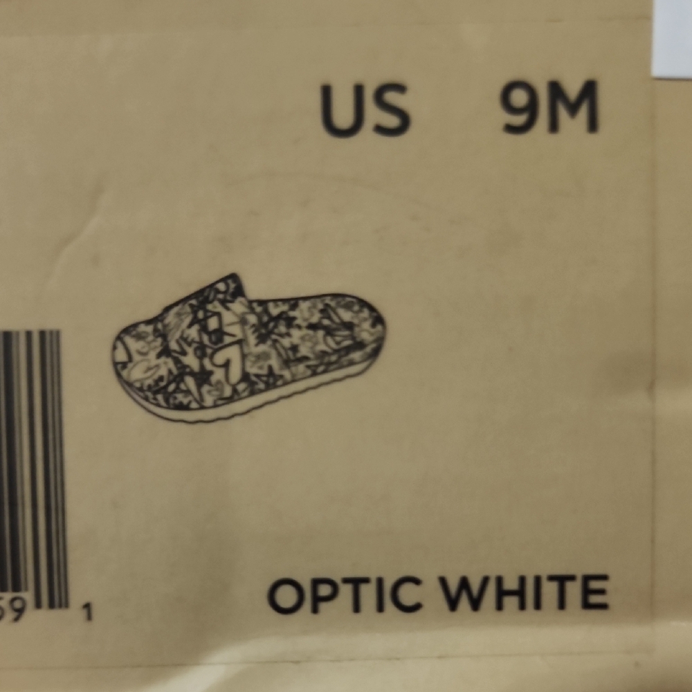 New Michael Kors Tyra Qixi Graffiti Print Optic White Slides Size 9 - Picture 15 of 16